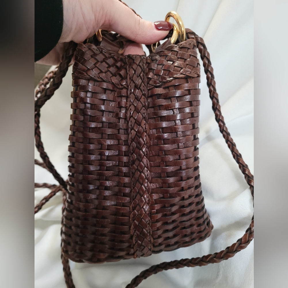 CEM Eberle Crossbody Vintage Woven Leather Bag - EUC - Picture 9 of 13